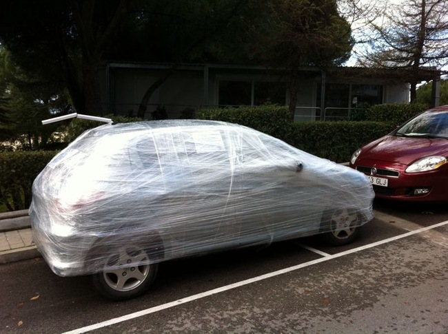 08-Plastic-Wrapped-Car